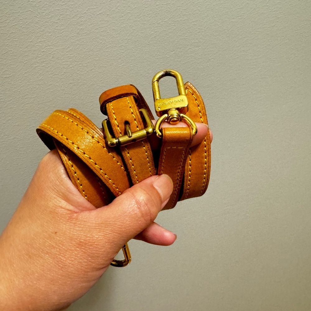 LV vachetta adjustable strap